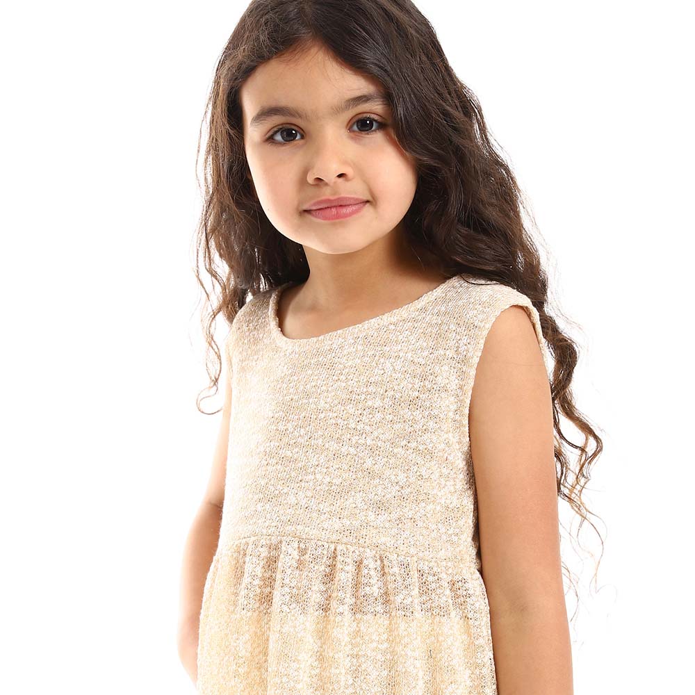 Girls Round Neck Slip-on Dress