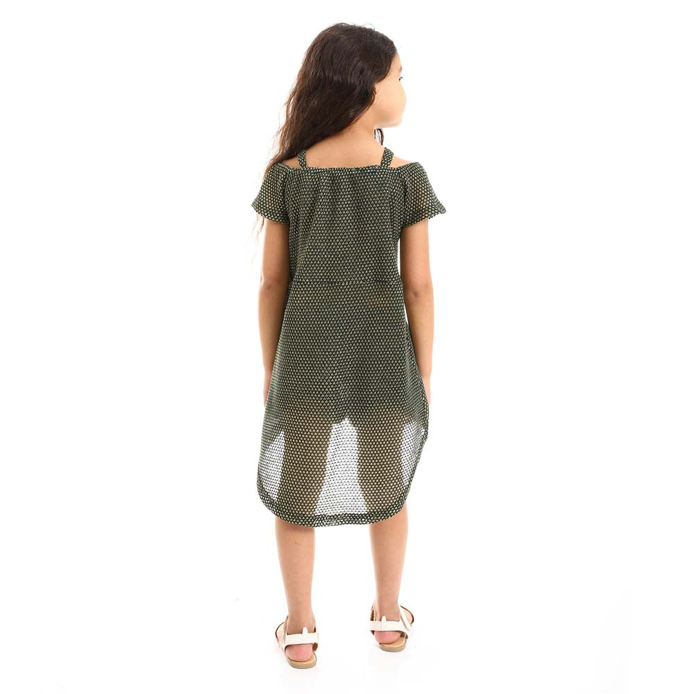 Girls Off Shoulder High-Low Dress