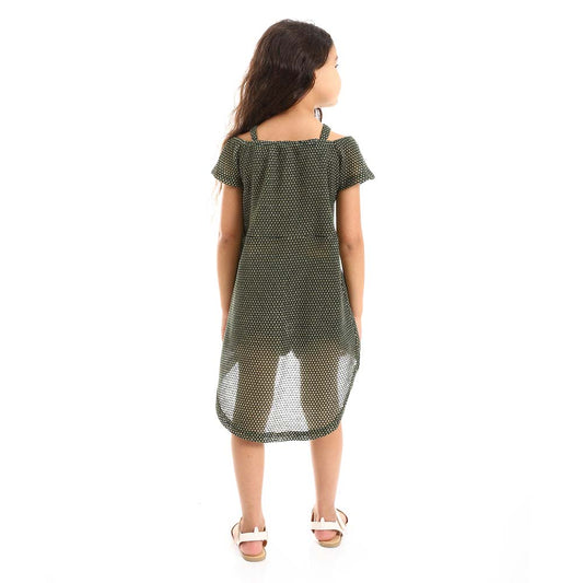 Teen Girls Off Shoulder High-Low Dress