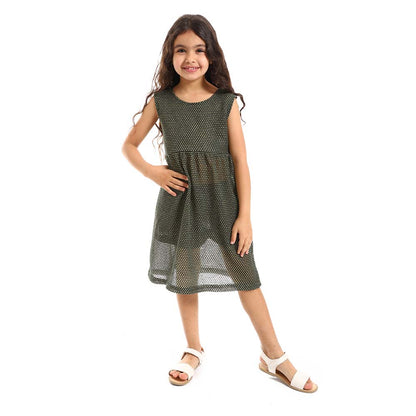 Teen Girls Sleeveless Stitched Dress