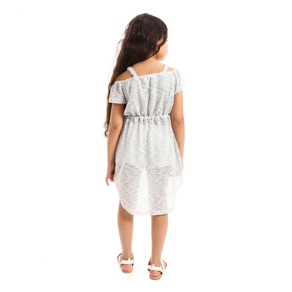 Elastic Waist Off Shoulders Dress for Teen Girls