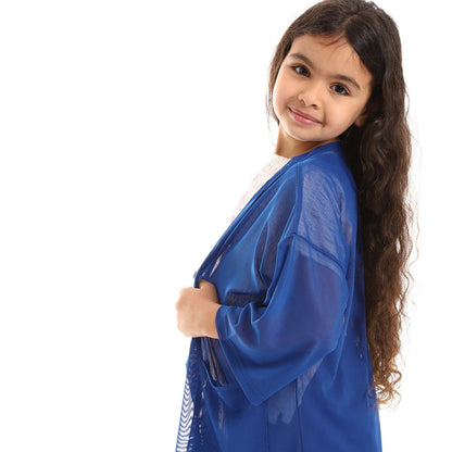 Girls 3/4 Sleeves Cardigan & Short Set