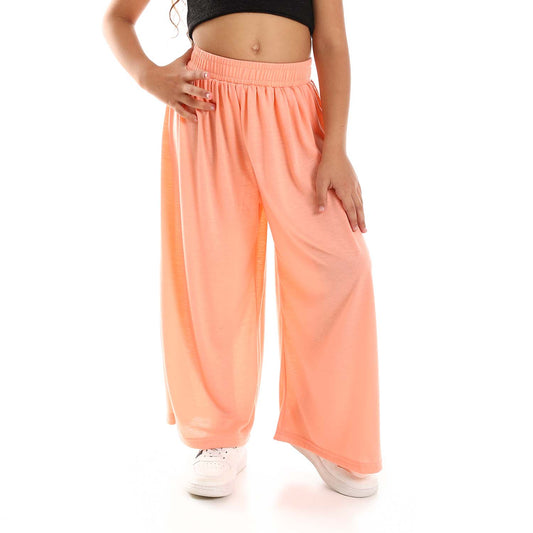 Girls Solid Wide Leg Pants