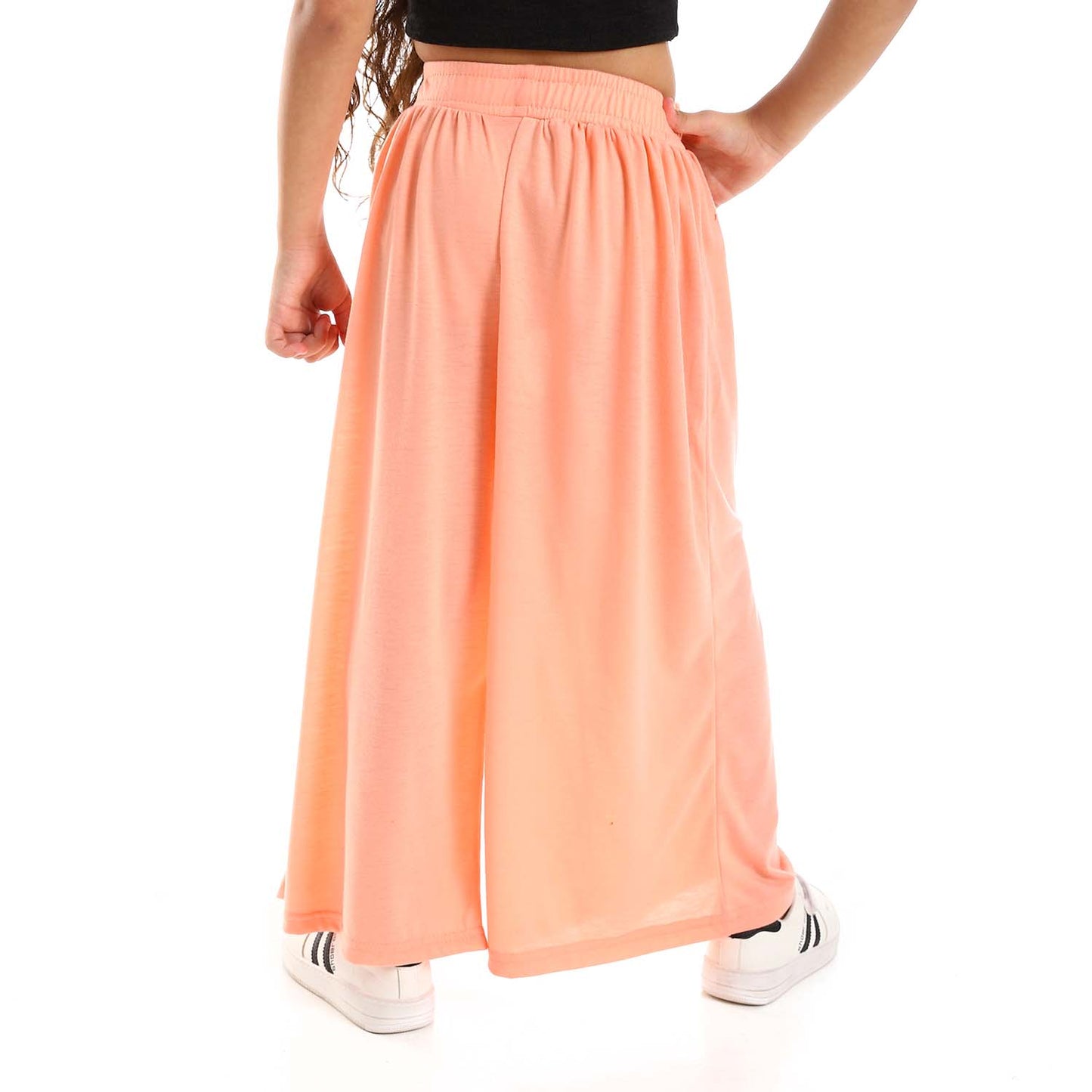 Girls Solid Wide Leg Pants