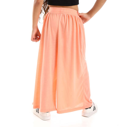 Girls Solid Wide Leg Pants