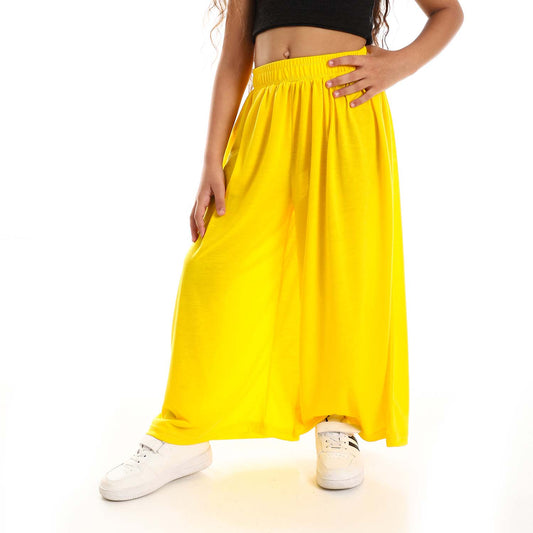 Girls Solid Wide Leg Pants