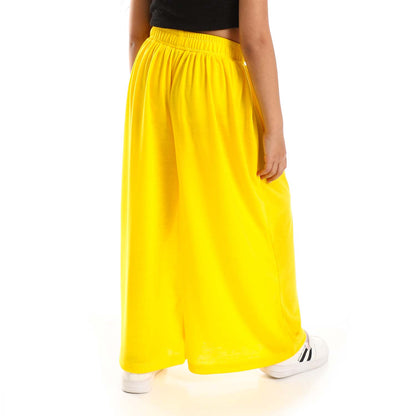 Girls Solid Wide Leg Pants