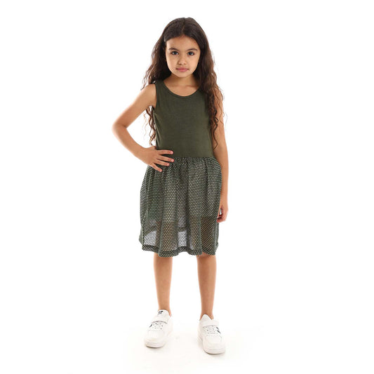 Girls Sleeveless Knitted Dress