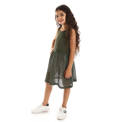 Girls Sleeveless Knitted Dress