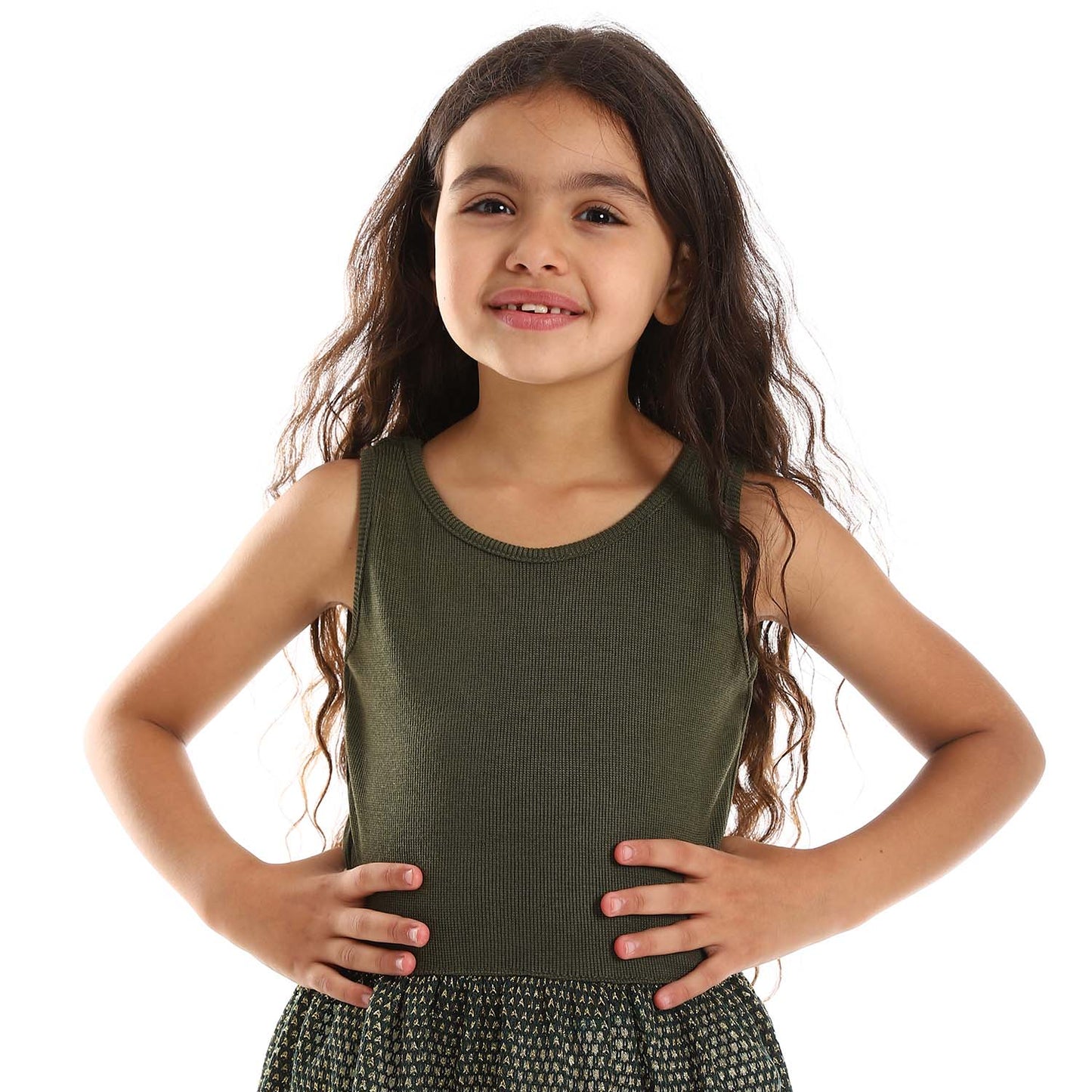 Girls Sleeveless Knitted Dress