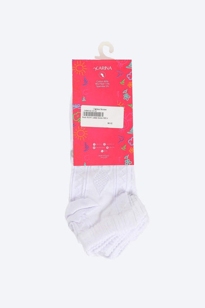 جوارب بناتية بطول الكاحل - 5 أزواج