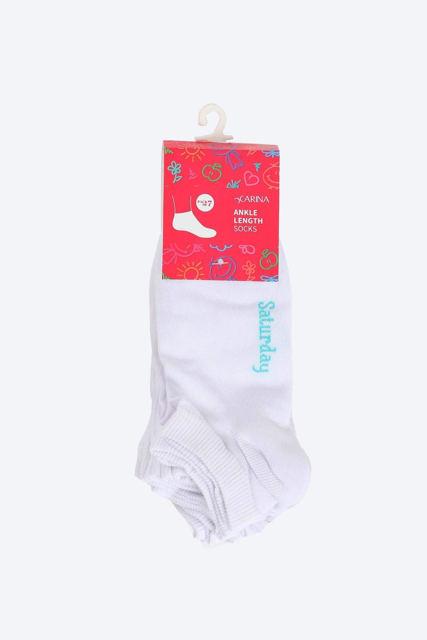 Carina Girly Ankle Length Socks - 7 Pairs