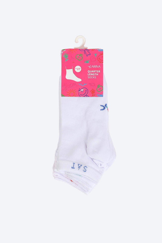 Carina Girly Quarter Length Socks - 7 Pairs