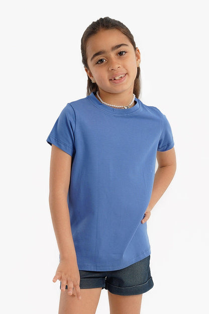 بلوزة بناتية بأكمام قصيرة