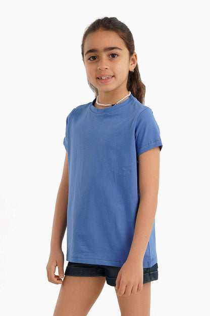 بلوزة بناتية بأكمام قصيرة