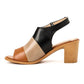 Tri-Tone Leather Sandal