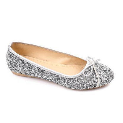 Silver Comfortable Glittery Ballerina