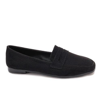 Black Suede Leather Moccasin Shoes