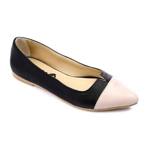 Black Comfy Bi-Tone Ballerina