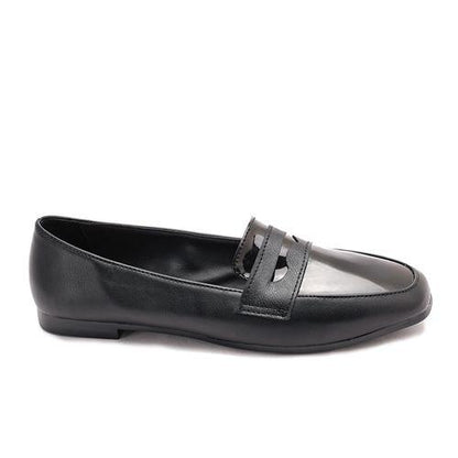 Black Leather Moccasin Shoes