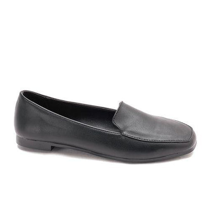 Square Toe Cap Matt Leather Moccasin