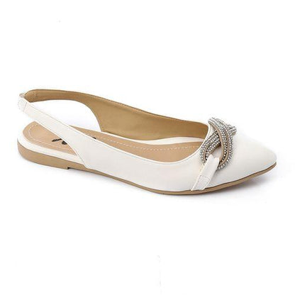 Slingback Strass Flat Shoes