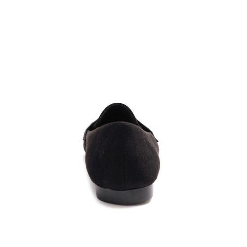 Black Suede Leather Moccasin Shoes