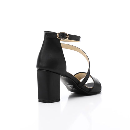 Elegant Leather Heeled Sandal