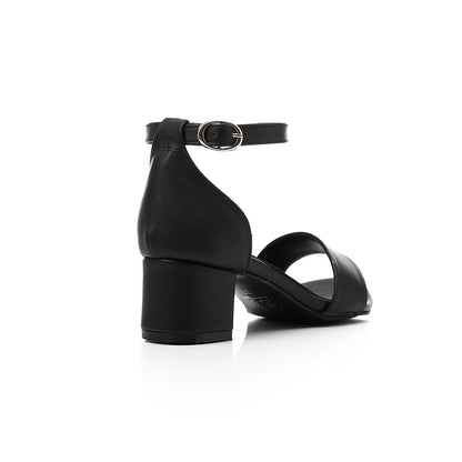 Black Classic Plain Sandal