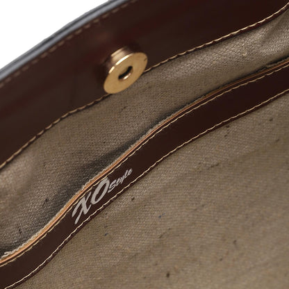 Beige Linen Shoulder Bag