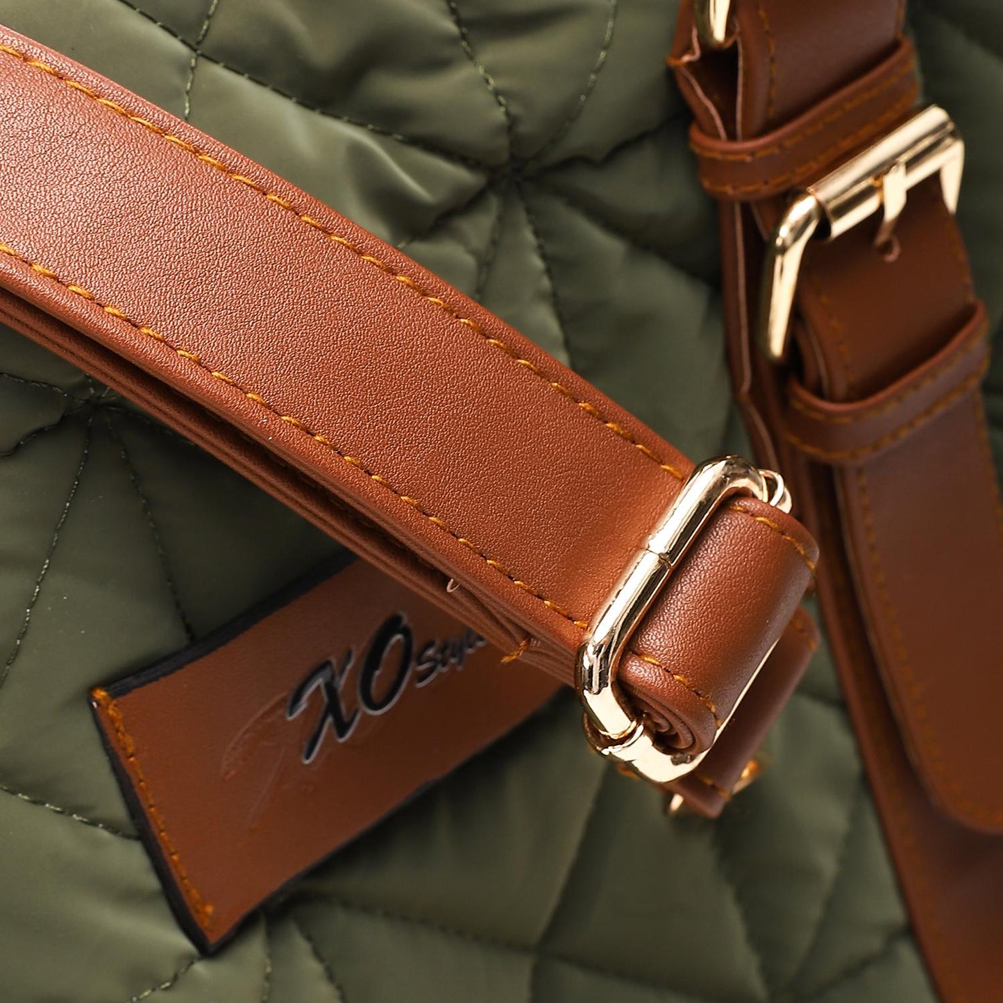 Olive Waterproof Handbag with Strap