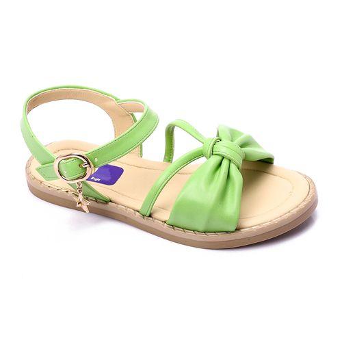 Light Green Knotted Bow Flat Sandal for Teen Girls