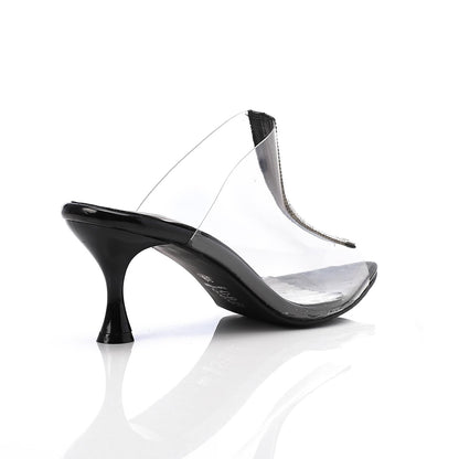 Black Upper Strass Transparent Slipper