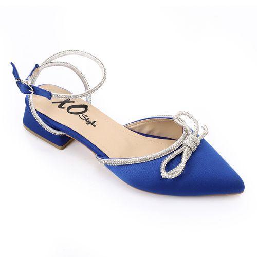 Strass Strap Slingback Heeled Shoes