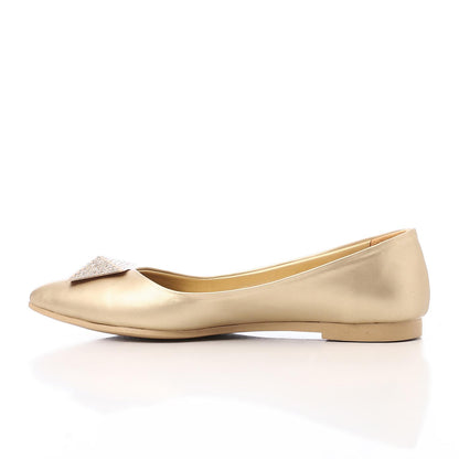 Upper Rhinestone Detail Ballerina Shoes
