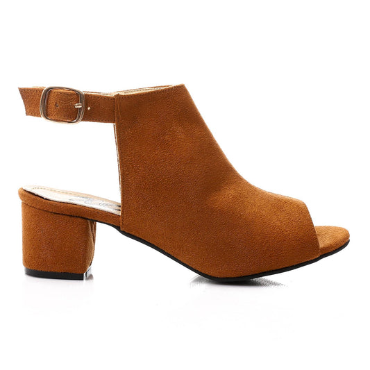 Havana Suede Slingback Heeled Sandal