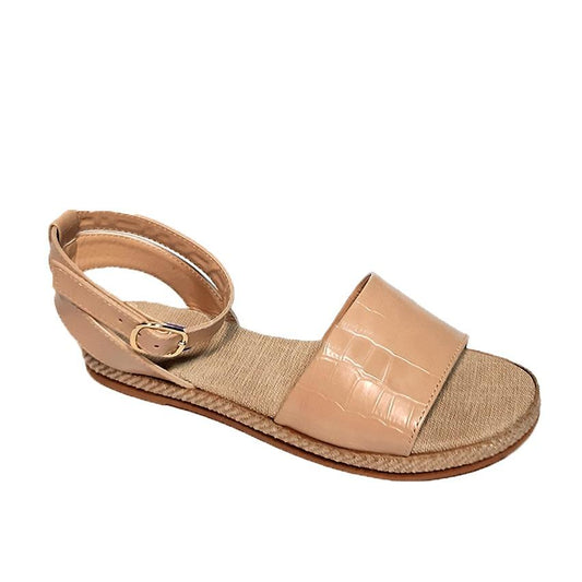 Xo Style Flocked Leather Sandal