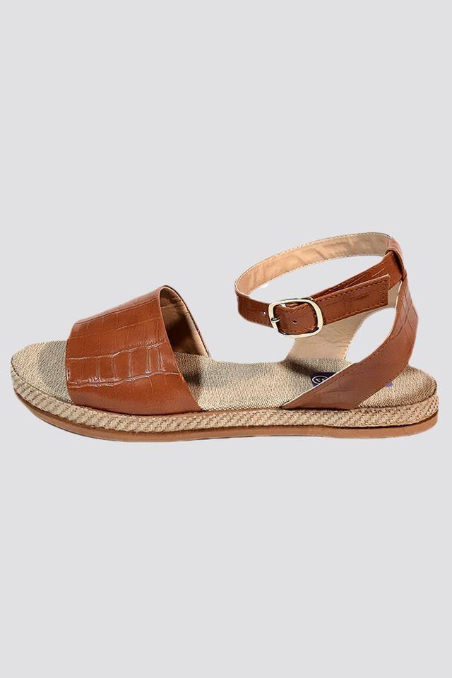 Xo Style Flocked Leather Sandal