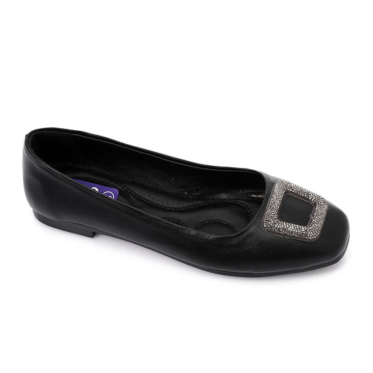 Strass Detail Soiree Flat Shoes