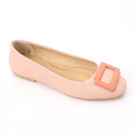 Pink Soft Leather Ballerina Shoes