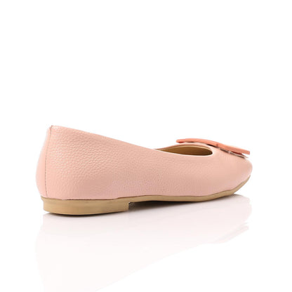 Pink Soft Leather Ballerina Shoes