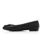 Black Upper Detailing Leather Ballerina