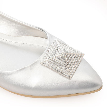 Upper Rhinestone Detail Ballerina Shoes