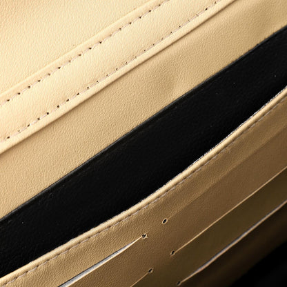 Beige Flap Crossbody Bag with Chain