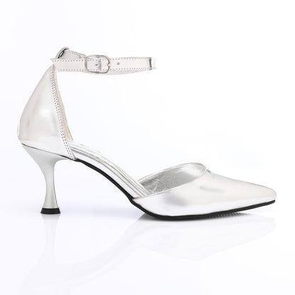 Silver Elegant Leather Pump Shoes
