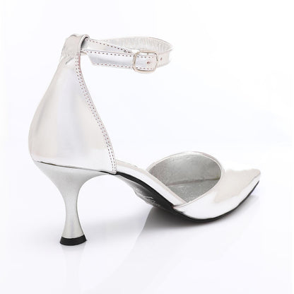 Silver Elegant Leather Pump Shoes