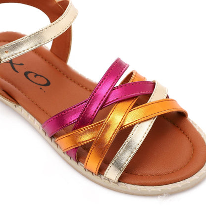 Colorful Multi-Cross Sandal for Girls