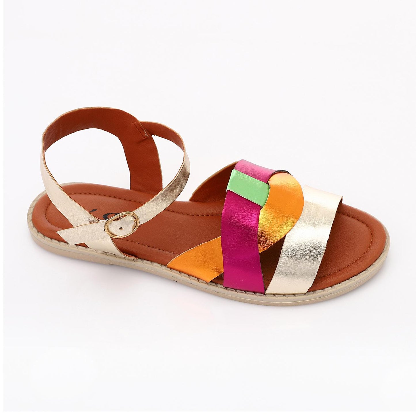 Metallic Flat Sandal for Girls