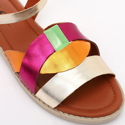 Metallic Flat Sandal for Girls