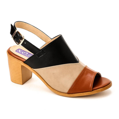 Tri-Tone Sandal with Heels